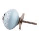 Turquoise Round Tiny Flower Ceramic Cabinet Knobs Online